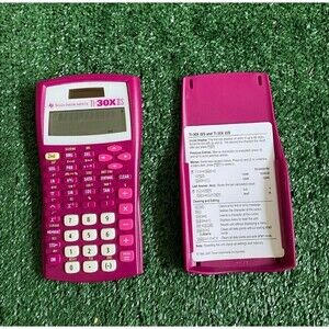 Texas Instruments TI-30X IIS Scientific Calculator with Cover Pink Tested